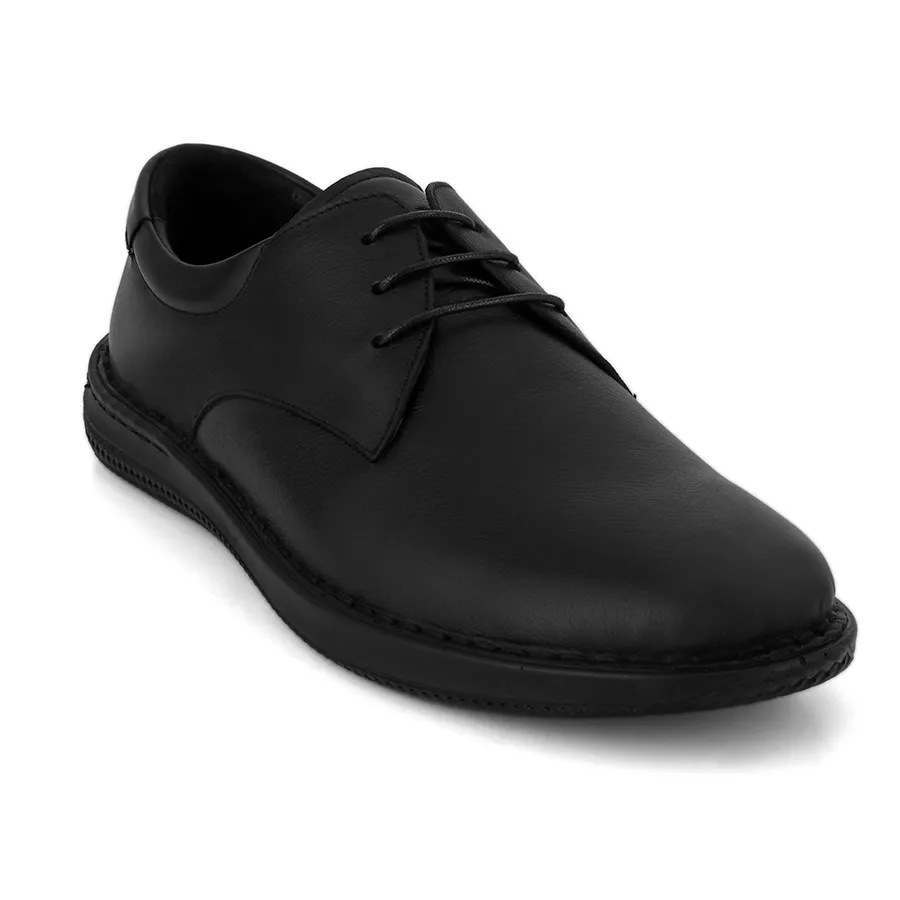 کفش مردانه راحتی چرم مشکی کد 13